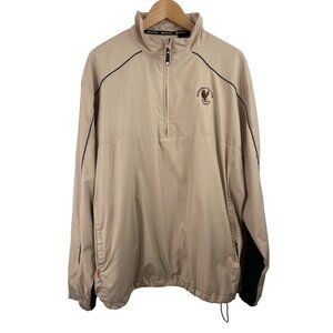 Eisenhower Golf Club USAFA Sunice Mens Size XL Tan 1/4 Zip Long Sleeve Pullover
